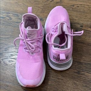 Pink puma shoes